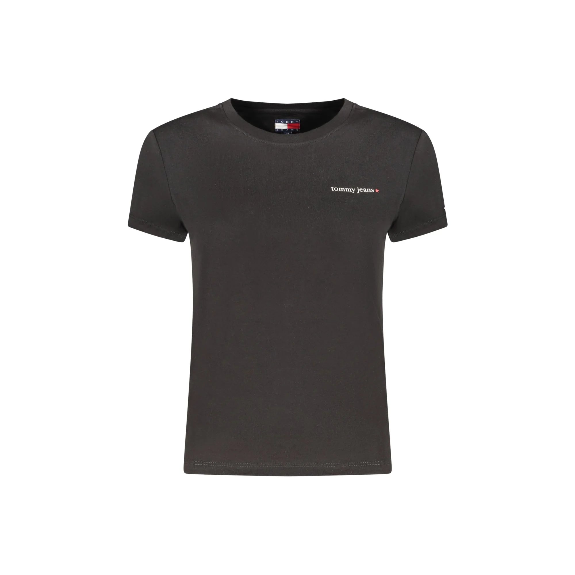 TOMMY HILFIGER T-SHIRT MANICHE CORTE DONNA NERO