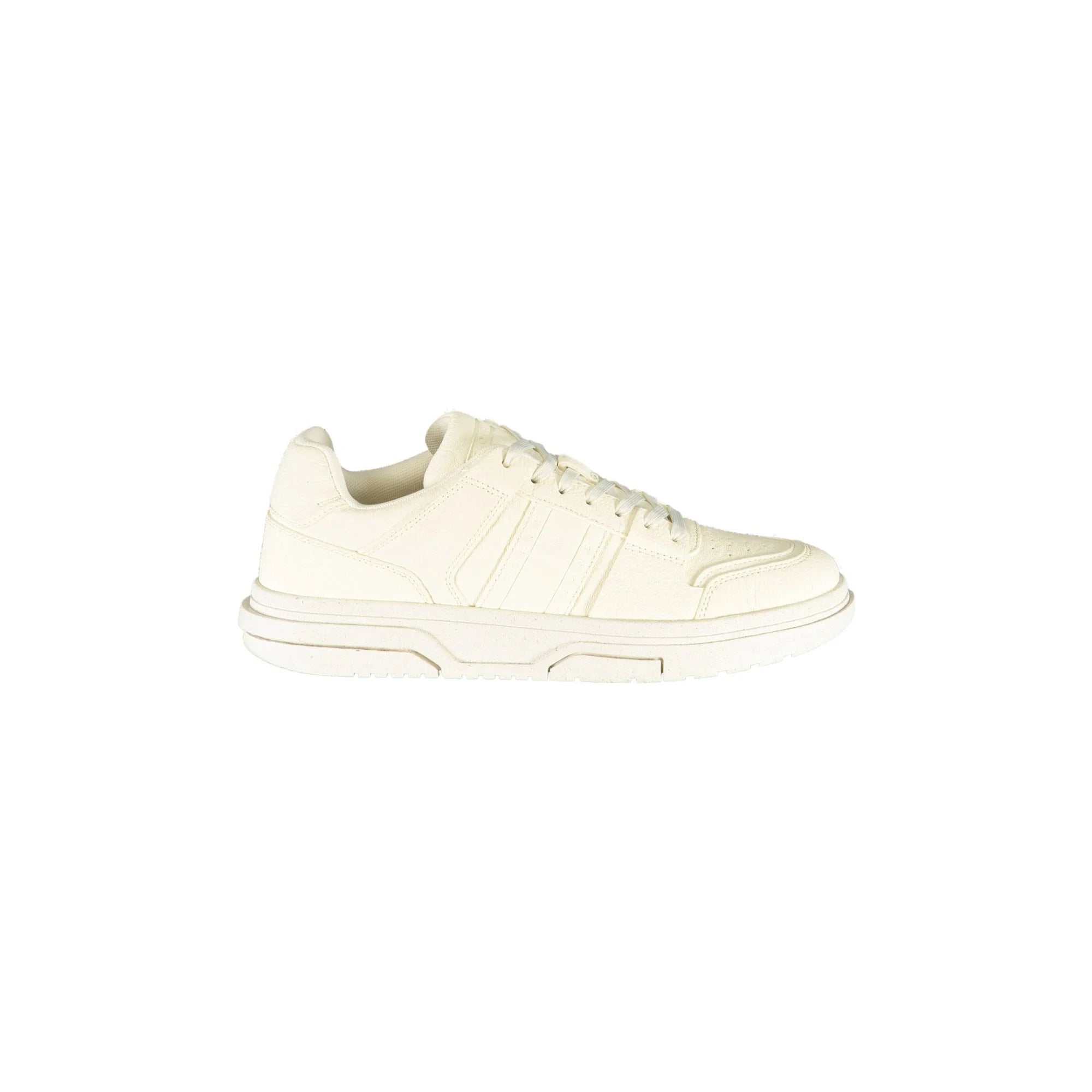 TOMMY HILFIGER Scarpe Sneakers Uomo Bianche con Lacci e Logo Bianco - foto prodotto