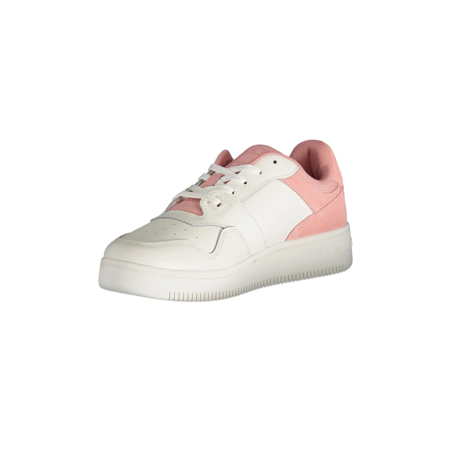 TOMMY HILFIGER Scarpe Sneakers Donna Rosa con Dettagli a Contrasto e Logo - vista 3