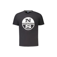 North Sails T-Shirt Maniche Corte Uomo Nera Stampa Logo