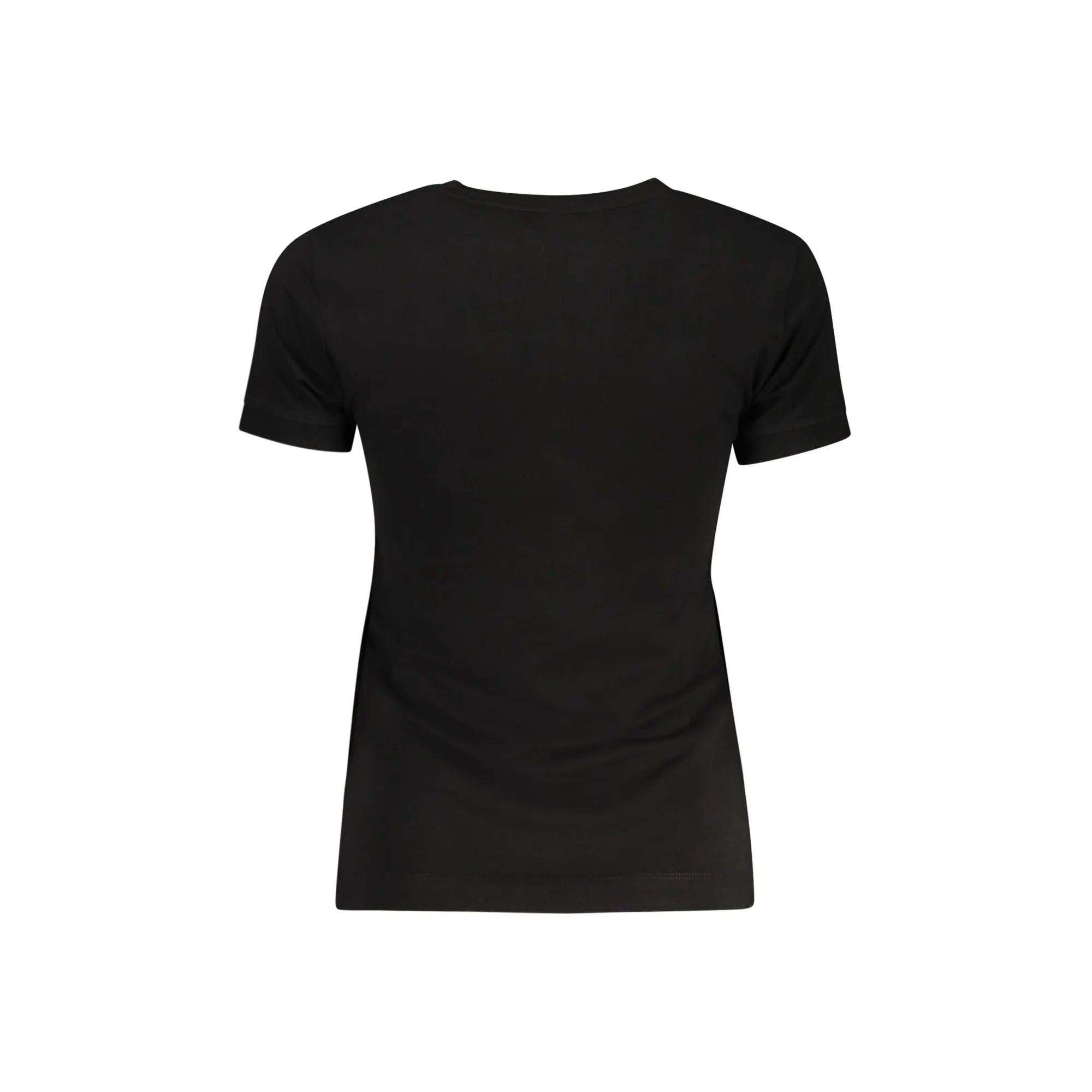 GUESS JEANS T-SHIRT MANICHE CORTE DONNA NERO