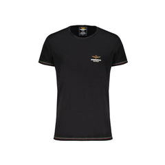 Aeronautica Militare T-Shirt Maniche Corte Uomo Nera Stampa