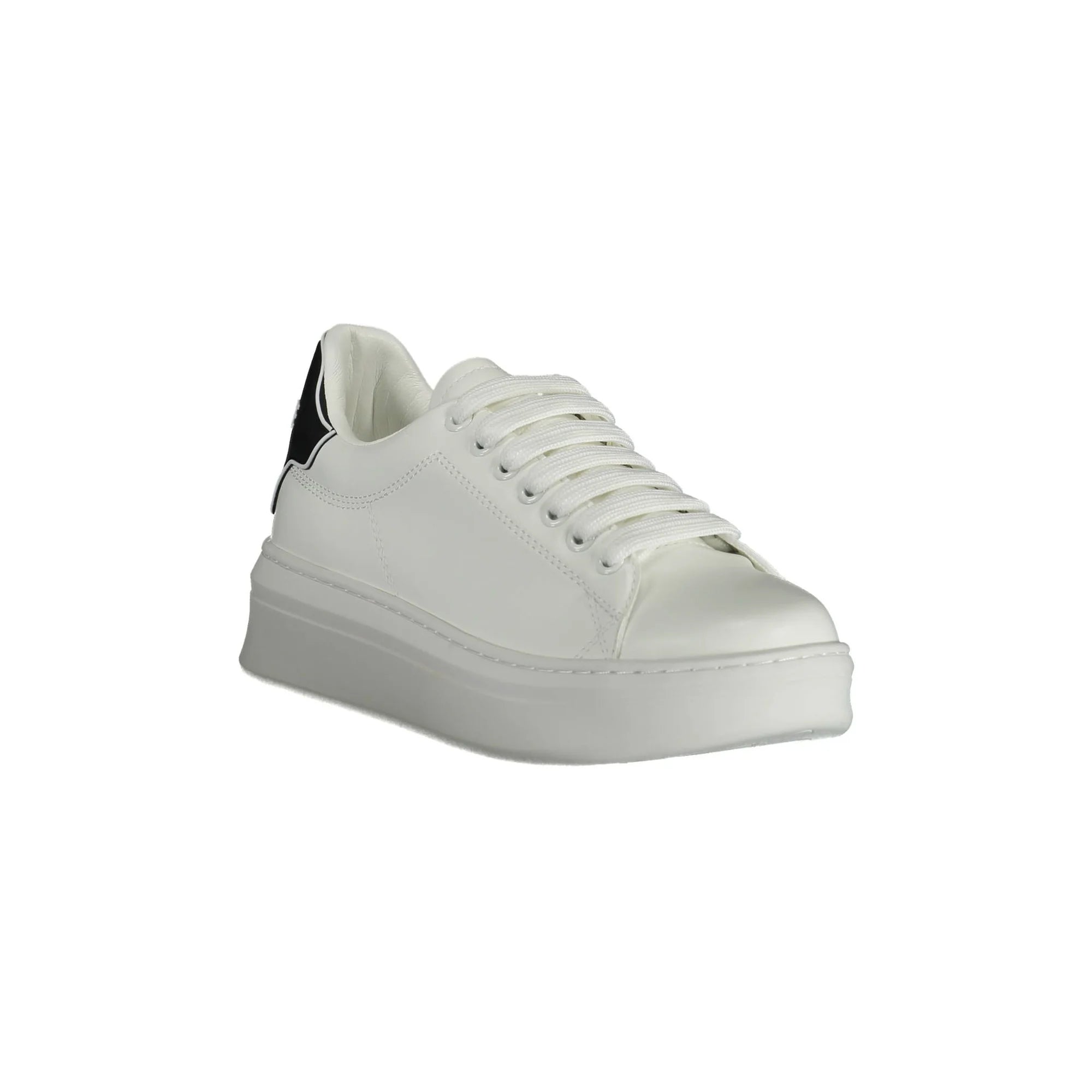 GAELLE PARIS Scarpe Sneakers Donna Bianche con Lacci e Logo bianco - vista 2