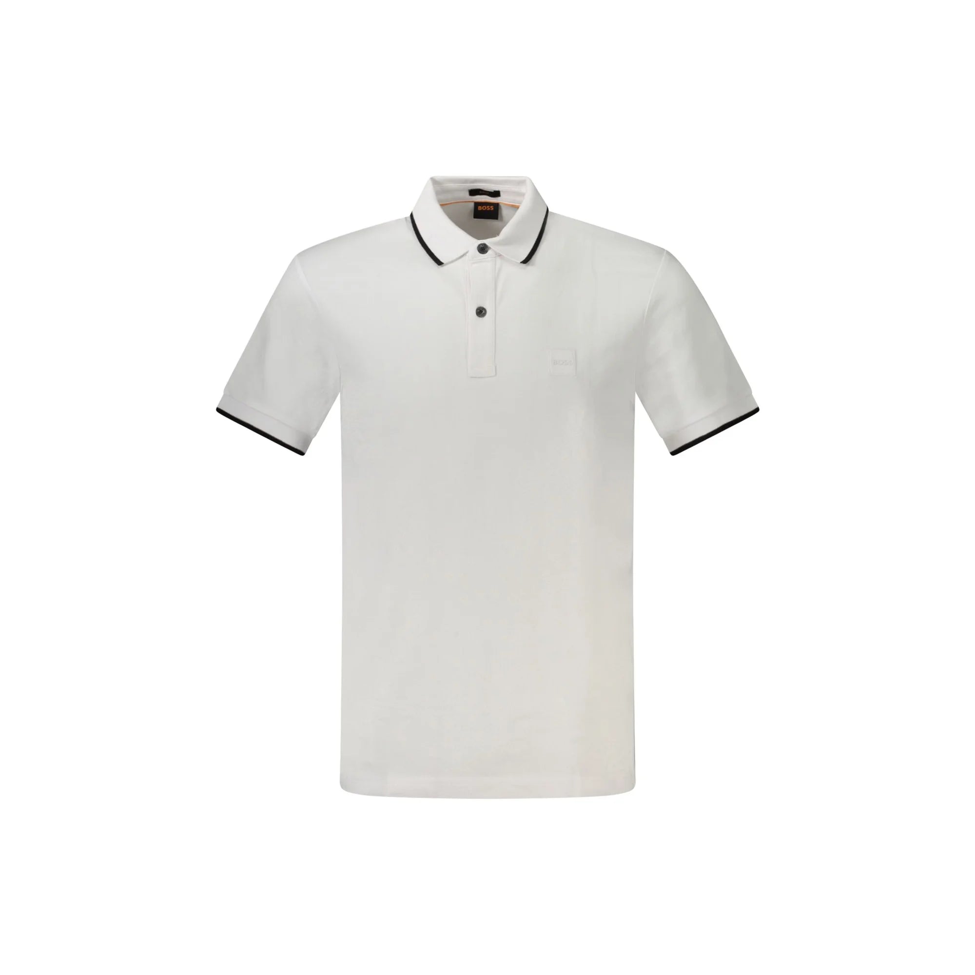HUGO BOSS POLO MANICHE CORTE UOMO BIANCO