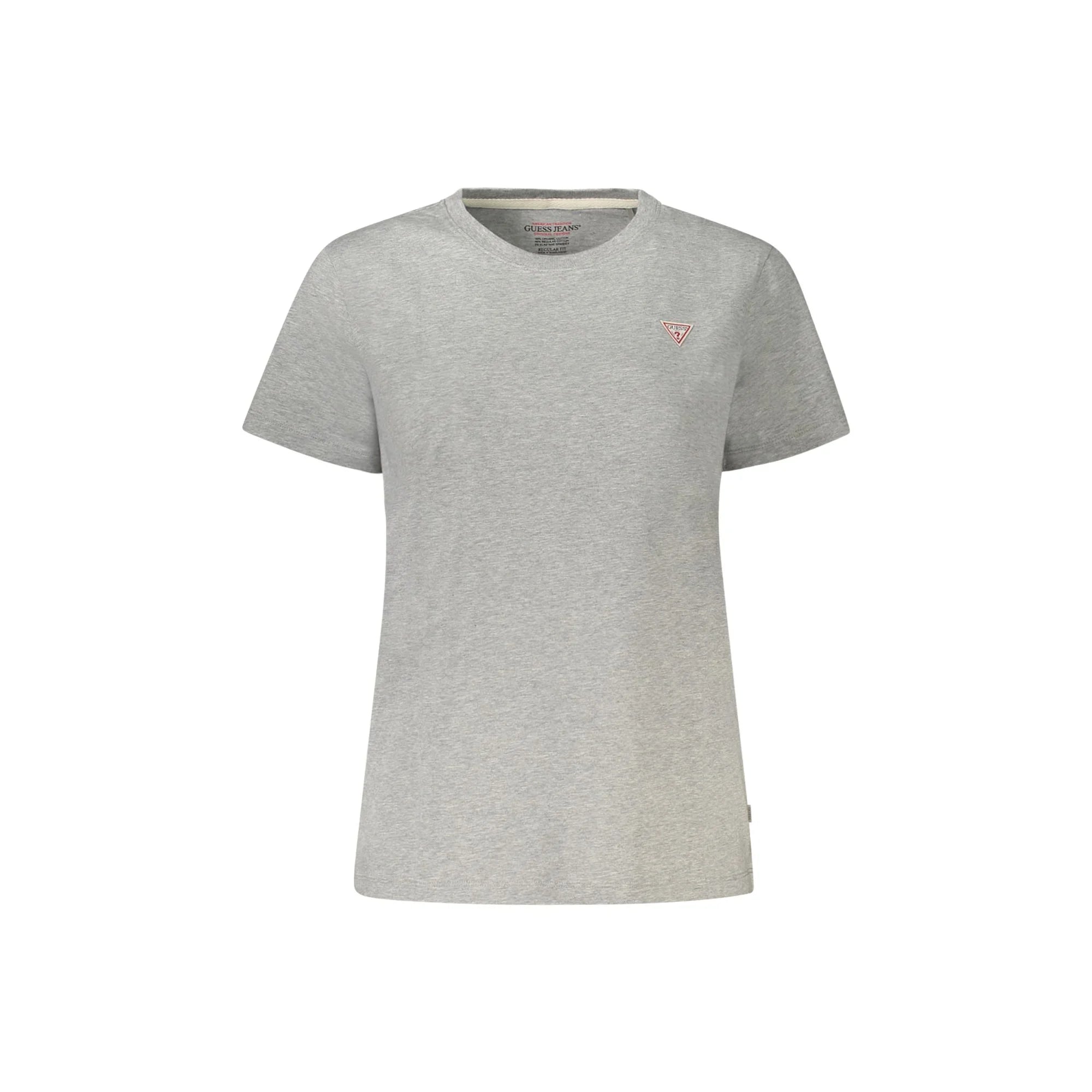 GUESS JEANS T-SHIRT MANICHE CORTE DONNA GRIGIO