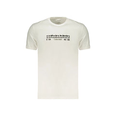 Calvin Klein T-Shirt Krótki Rękaw Mężczyzna Biały Z Nadrukiem Logo