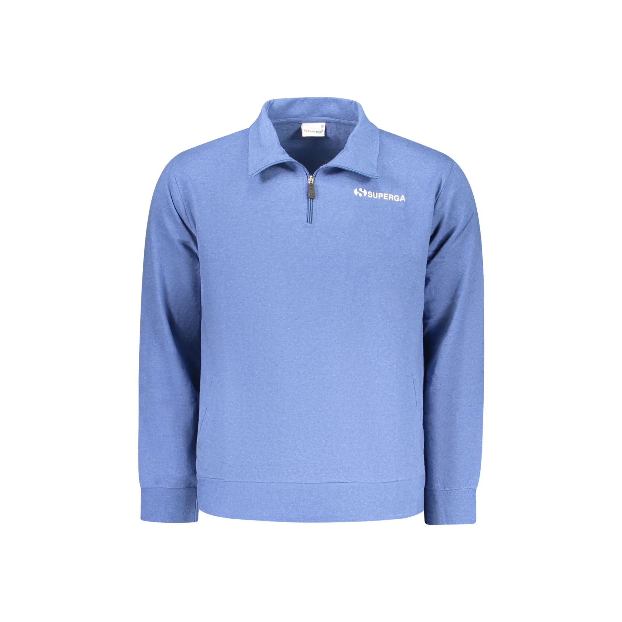 SUPERGA FELPA SENZA ZIP UOMO AZZURRO