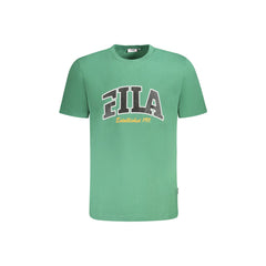 Fila T-Shirt Maniche Corte Uomo Verde Stampa Logo