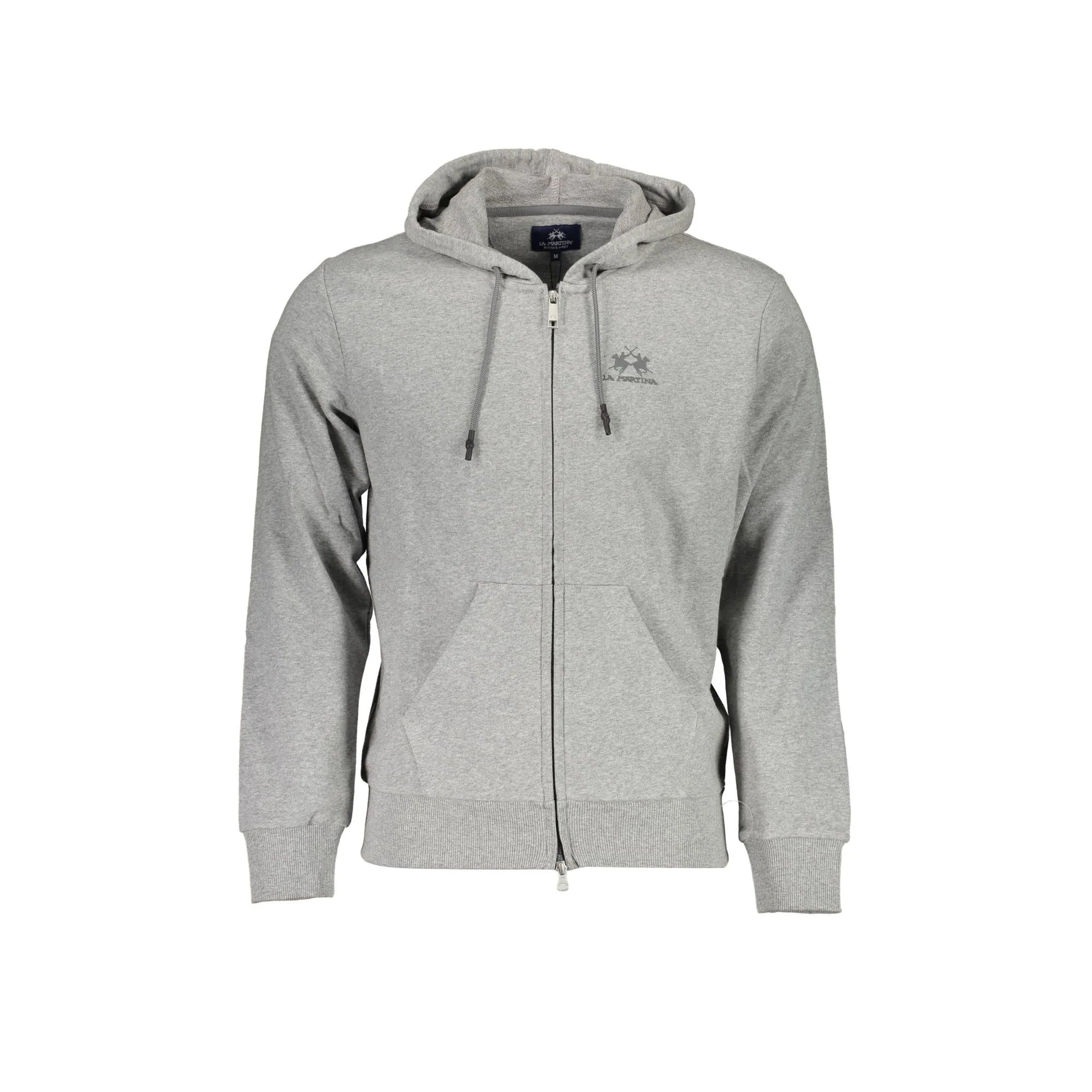 LA MARTINA FELPA CON ZIP UOMO GRIGIO