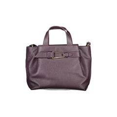 Coccinelle Women's Bag Purple Malory Shoulder Handles Leather Zip Logo