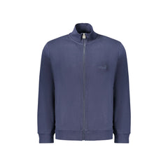 Ellesse herr långärmad sweatshirt blå med dragkedja och brodyr