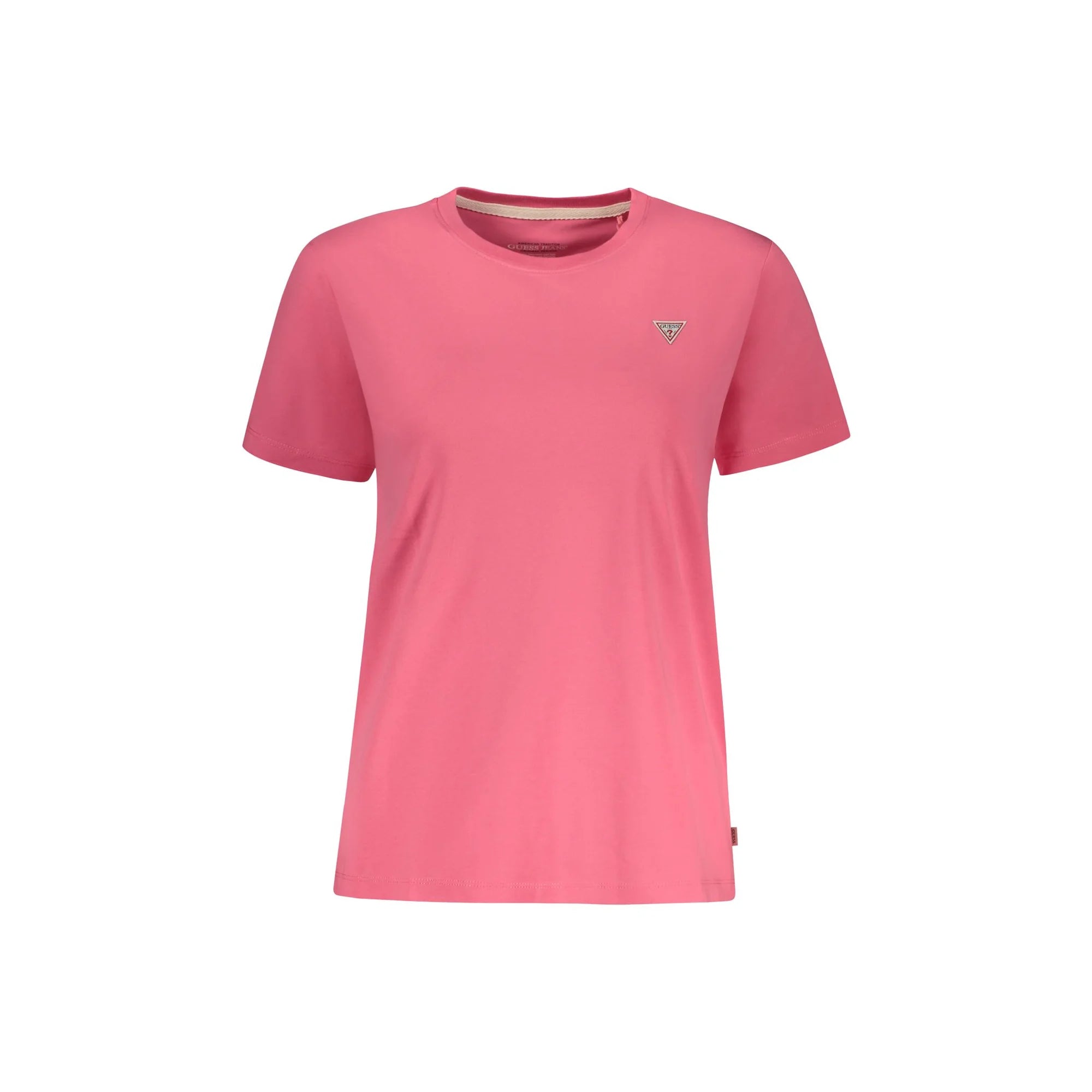 GUESS JEANS T-SHIRT MANICHE CORTE DONNA ROSA