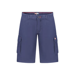 Norway 1963 Rövid Bermuda Pantalon Férfi Kék Logó Alkalmazás