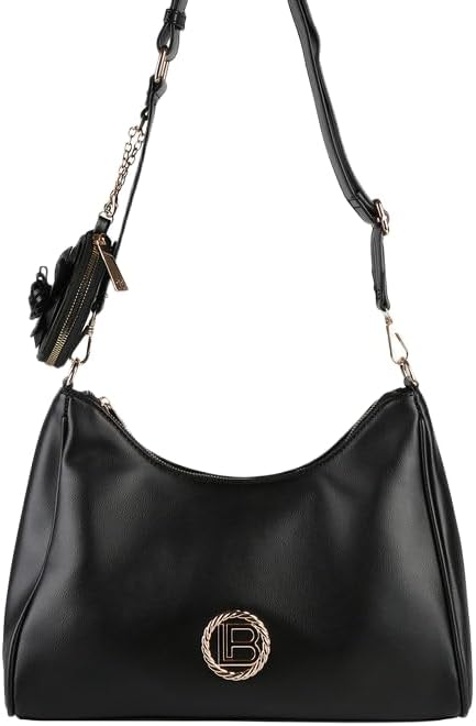 LAURA BIAGIOTTI Borsa Donna Nera Dausette con Tracolla e Portamonete