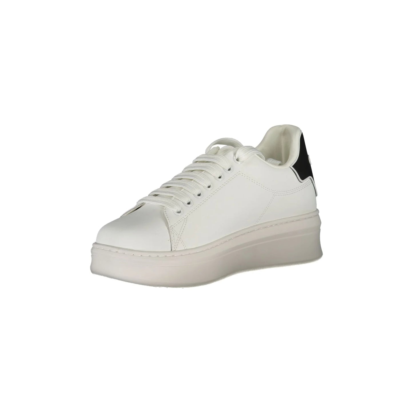 GAELLE PARIS Scarpe Sneakers Donna Bianco con Doppio Laccio Loggato - vista 3