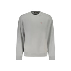 Napapijri Sweatshirt Herren Grau Rundhals aus gebürsteter Baumwolle