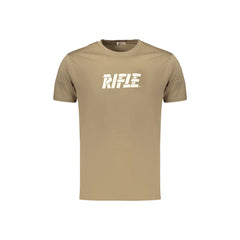 Rifle T-Shirt Maniche Corte Uomo Marrone Stampa
