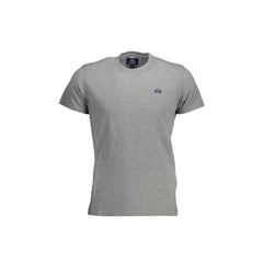 La Martina T-Shirt Maniche Corte Uomo Grigia Ricamo