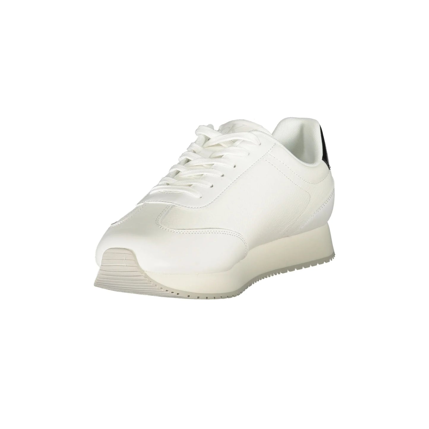 CALVIN KLEIN Sneakers Uomo Bianche con Dettagli Neri e Logo nero - vista 3