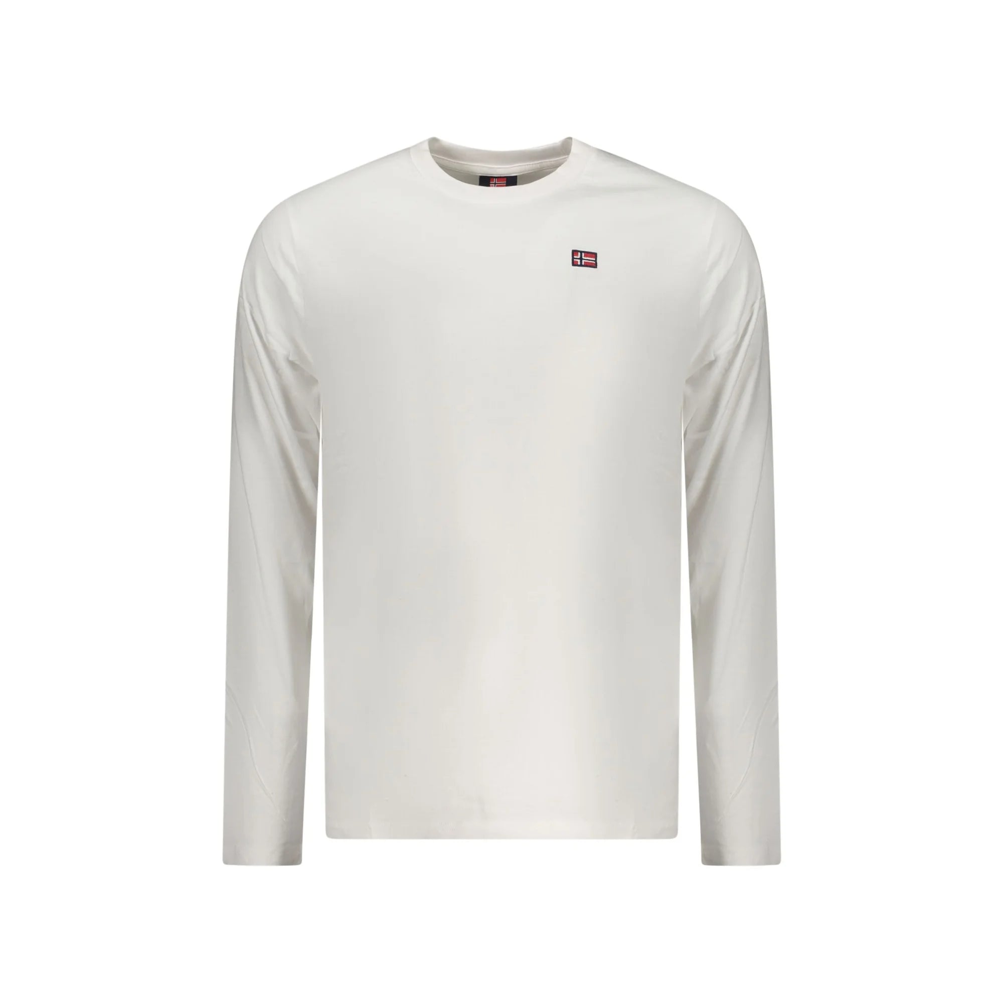Norway 1963 T-Shirt Uomo Maniche Lunghe Girocollo Cotone Applicazione Logo Bianco - foto prodotto