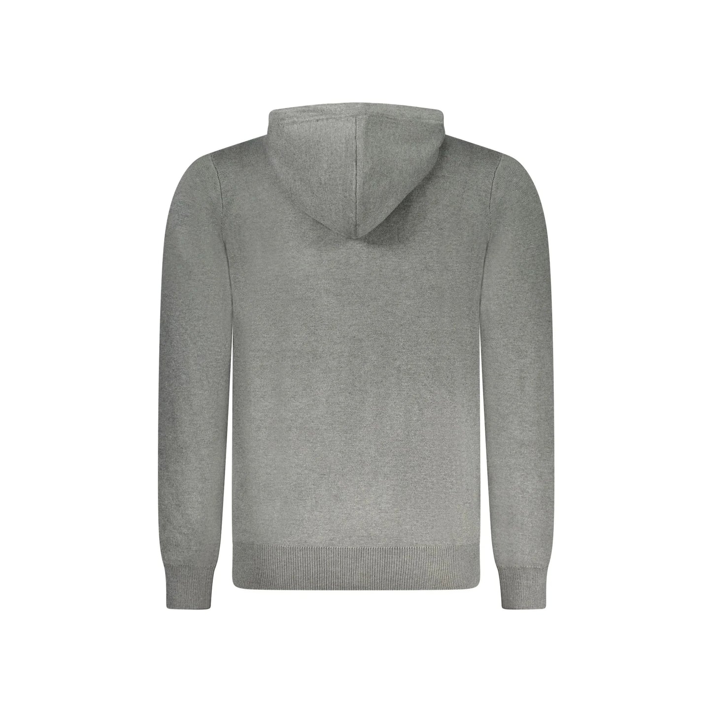 Norway 1963 Cardigan Uomo Grigio con Cappuccio Zip Tasche Ricamo Logo Maglie - vista 2