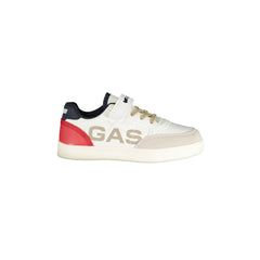 Gas Sneakers Bambino Bianche Lacci Elastici Strap Logo