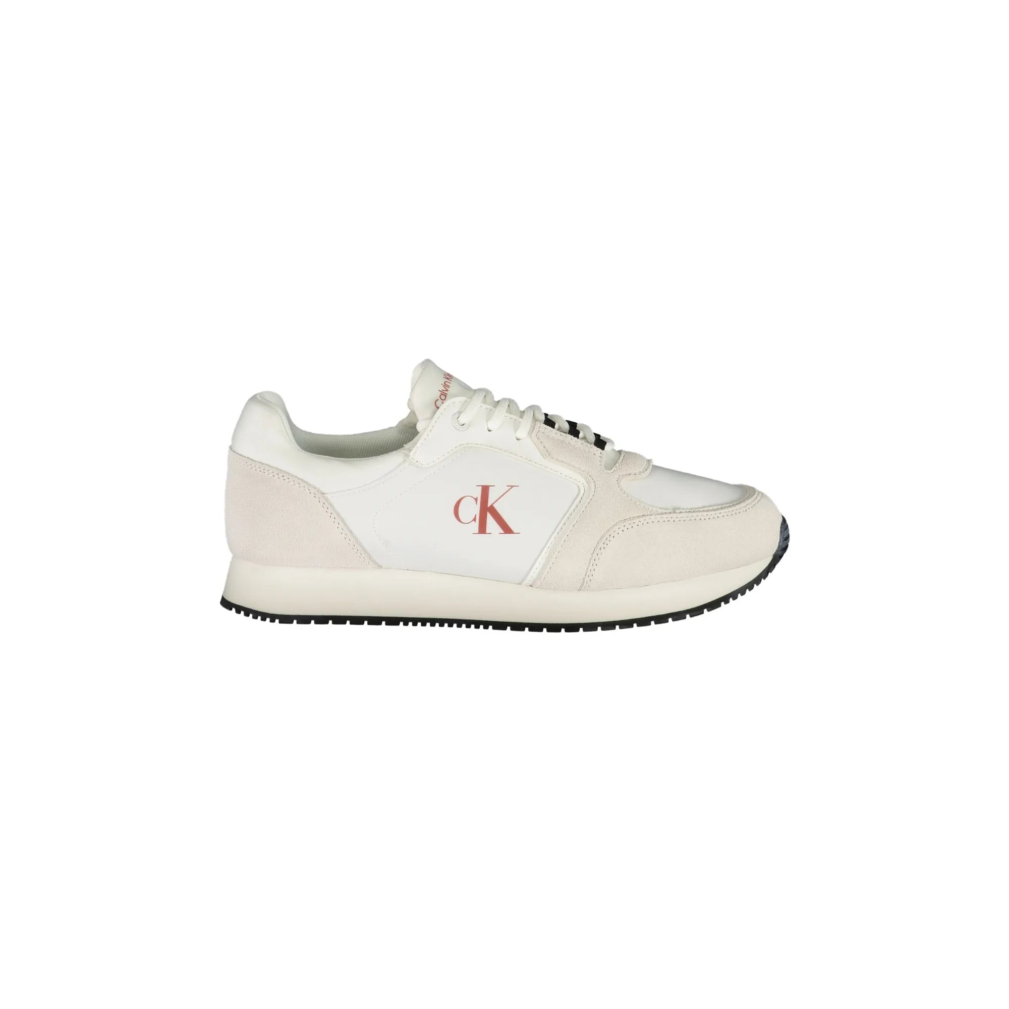 CALVIN KLEIN Scarpe Sneakers Uomo Bianche con Dettagli a Contrasto Bianco - foto prodotto