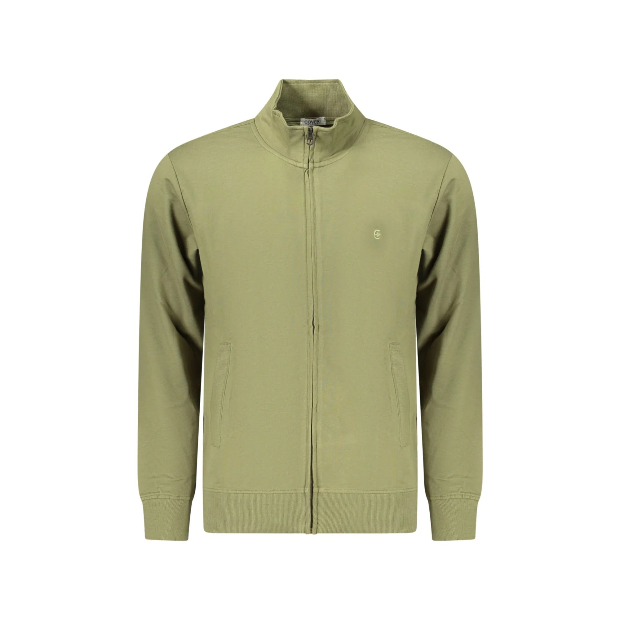 COVERI MOVING FELPA CON ZIP UOMO VERDE