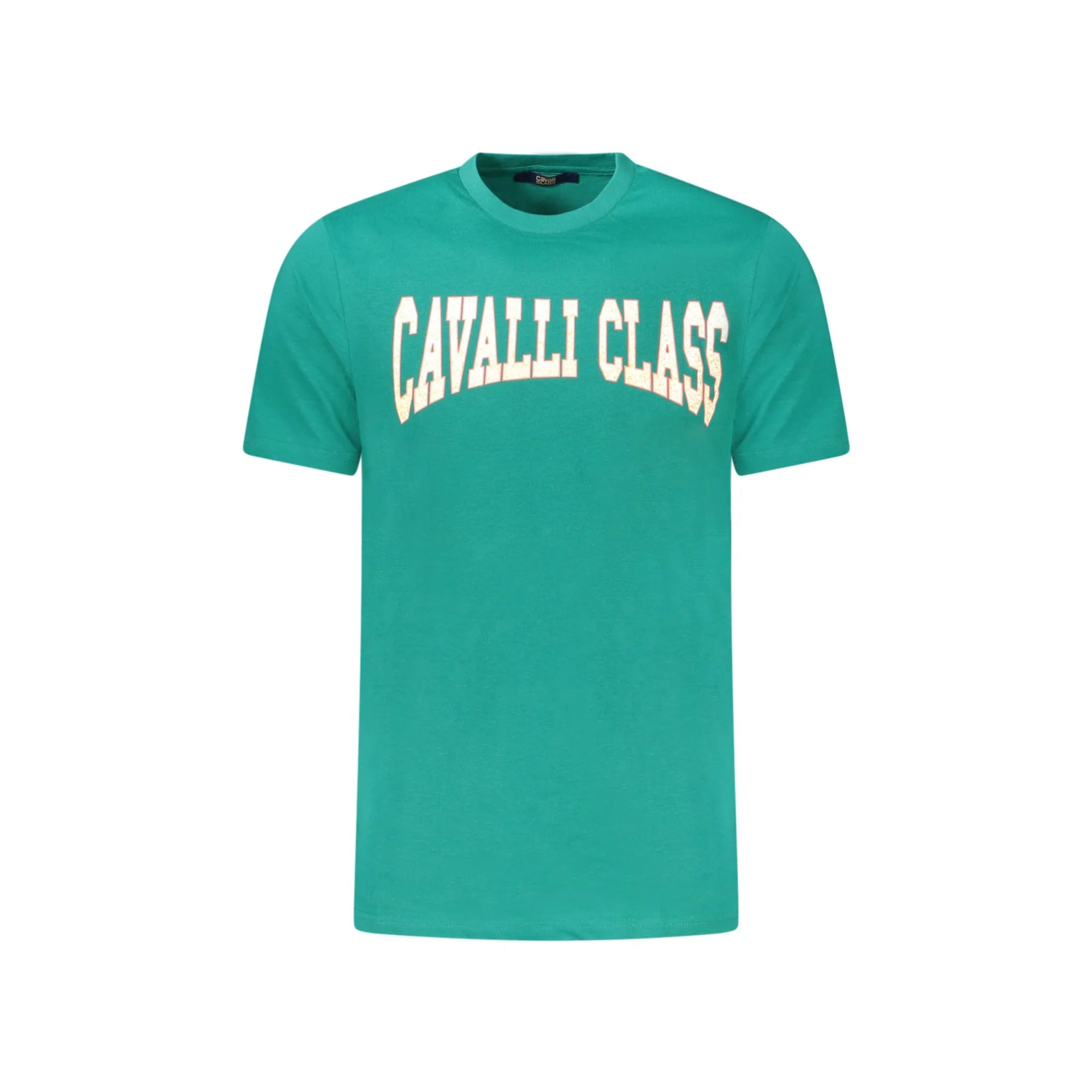 CAVALLI CLASS T-SHIRT MANICHE CORTE UOMO VERDE