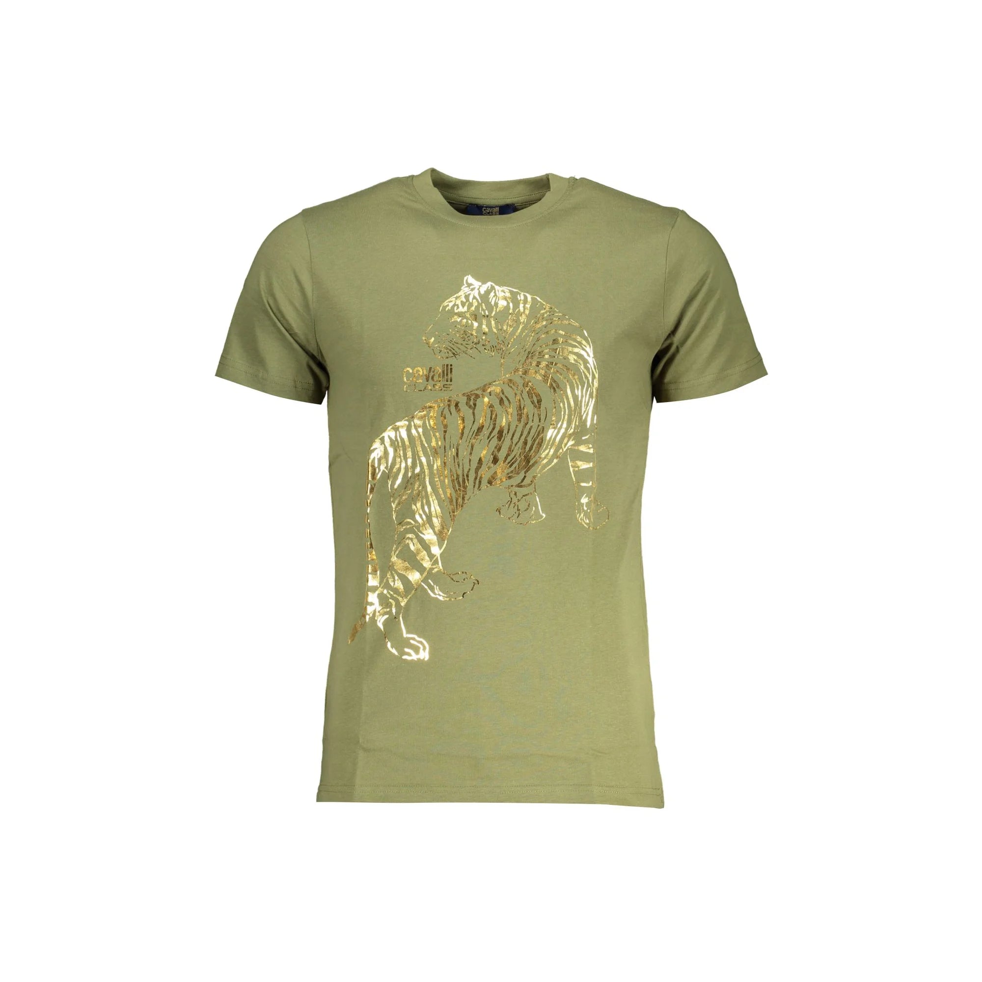 CAVALLI CLASS T-SHIRT MANICHE CORTE UOMO VERDE