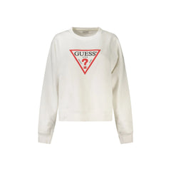 Guess vaqueros Sudadera de Manga Larga Mujer Blanca Estampado Logo