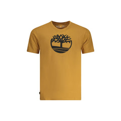 Timberland T-Shirt Μανίκια Κοντά Ανδρικό Καφέ Εκτύπωση Λογότυπο
