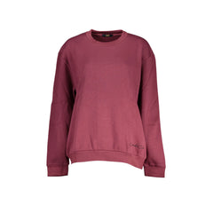 Cavalli Class Felpa Donna Viola Girocollo con Logo Ricamato