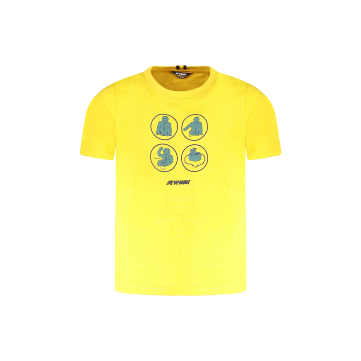 K-WAY T-SHIRT MANICHE CORTE BAMBINO GIALLO