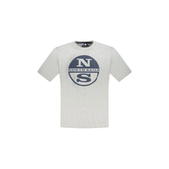 North Sails T-Shirt Maniche Corte Uomo Grigia Stampa Logo