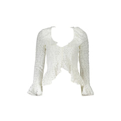 Desigual Camicia Maniche Lunghe Donna Bianca Dettagli a Contrasto