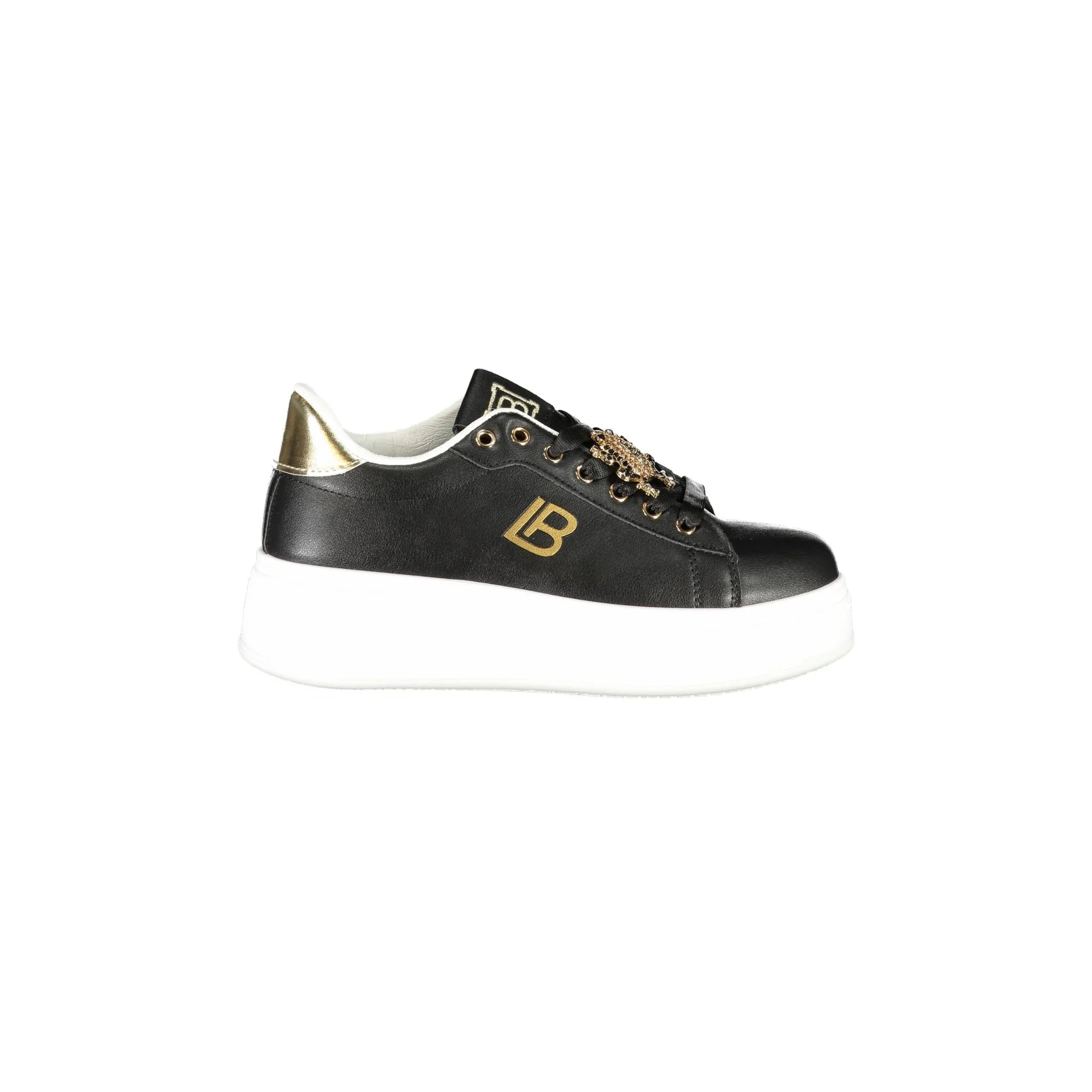LAURA BIAGIOTTI Scarpe Sneakers Donna Nere con Strass Removibili