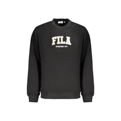 Fila Felpa Maniche Lunghe Uomo Nera Stampa Logo