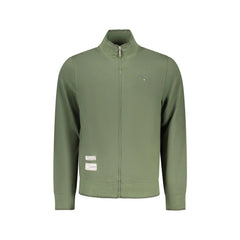 Accademia Militare Sweatshirt Manches Longues avec Fermeture Éclair Homme Vert Imprimé en Relief