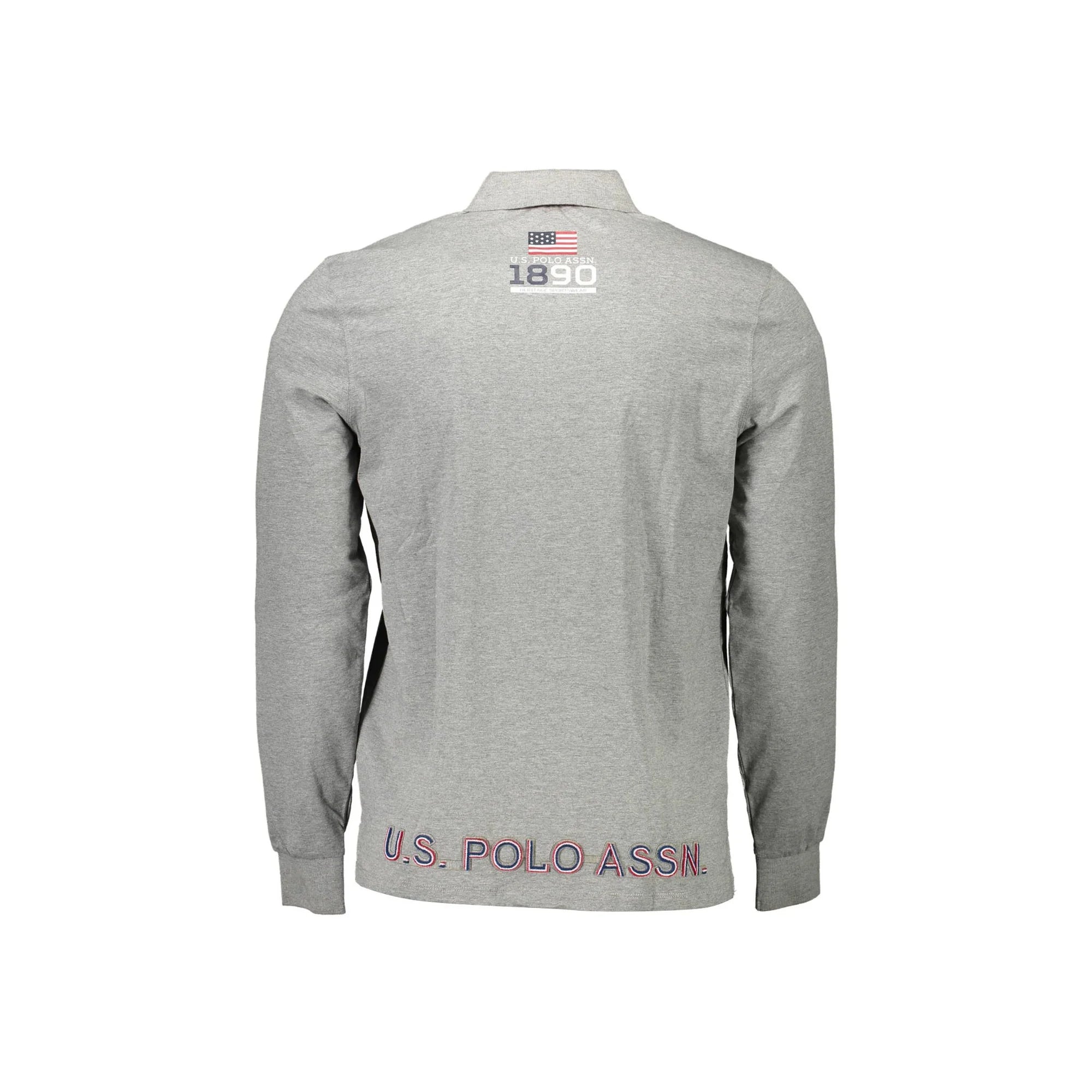 U.S. POLO POLO MANICHE LUNGHE UOMO GRIGIO