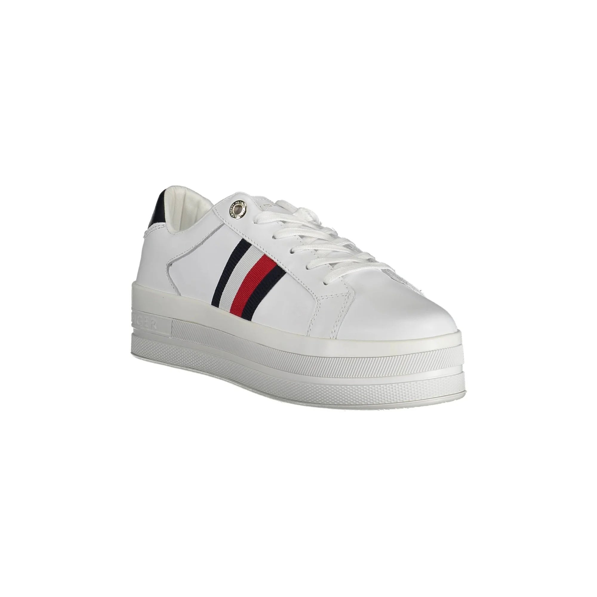 TOMMY HILFIGER Scarpe Sneakers Donna Bianche con Lacci e Logo bianco - vista 2