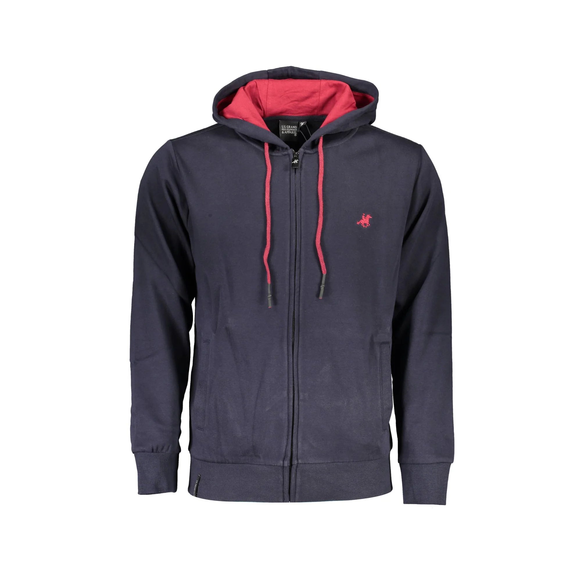 U.S. GRAND POLO FELPA CON ZIP UOMO BLU