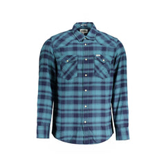 Wrangler Chemise à Manches Longues Homme Bleu Flannel Western Shirt