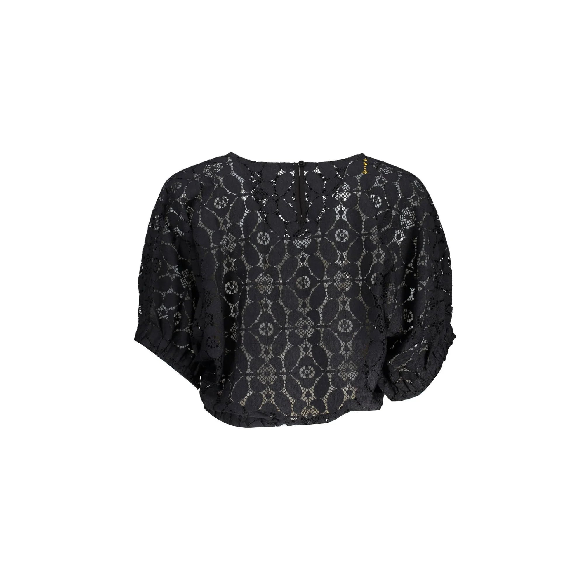 DESIGUAL T-SHIRT MANICHE CORTE DONNA NERO