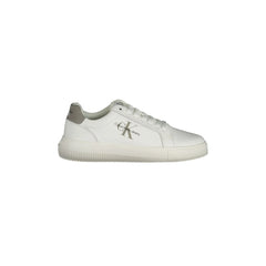 CALVIN KLEIN Scarpe Sneakers Uomo Bianche con Dettagli Grigi