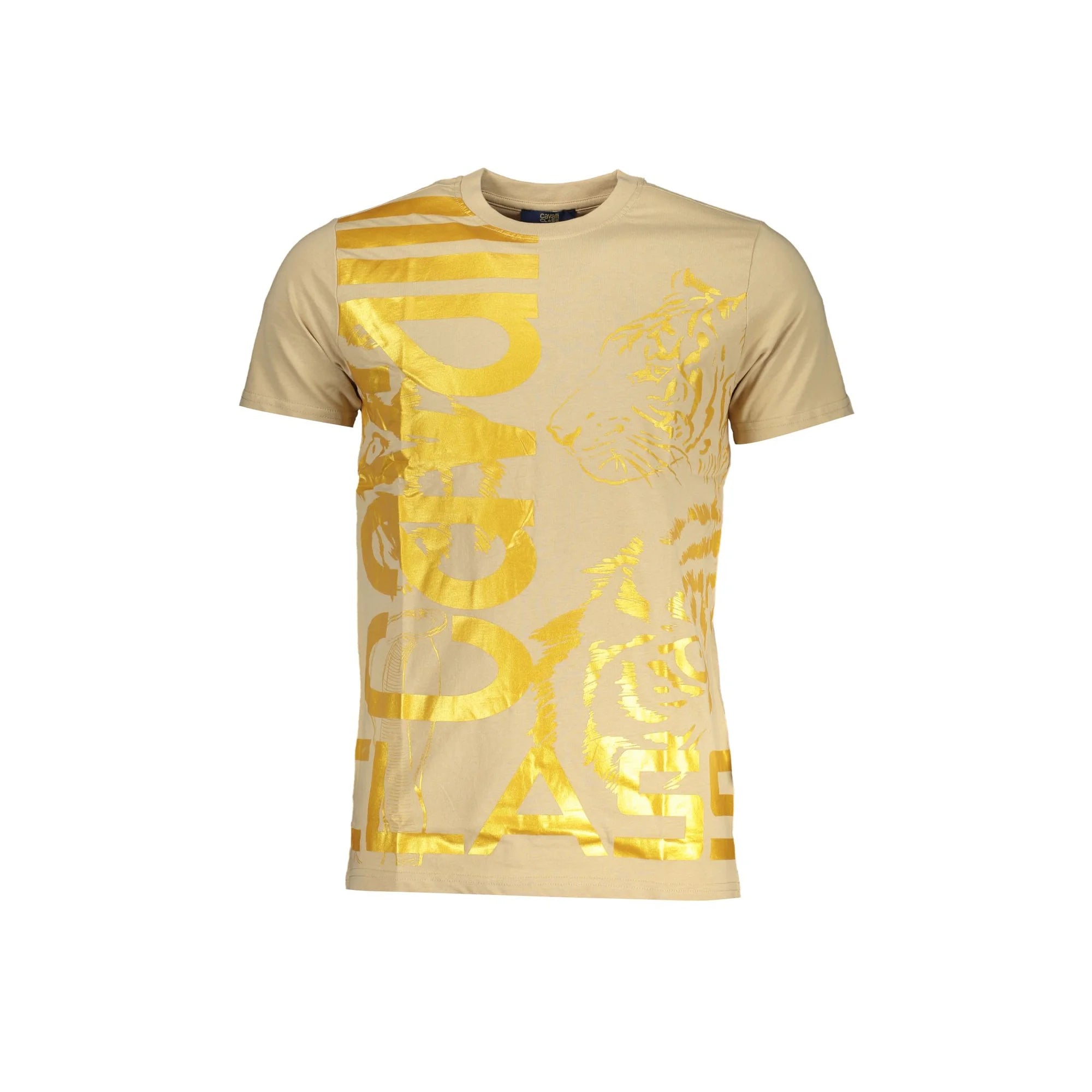 CAVALLI CLASS T-SHIRT MANICHE CORTE UOMO BEIGE