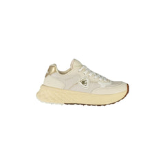 BLAUER Sneakers Donna Beige con Lacci e Dettagli in Oro