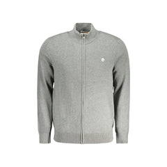Timberland Maglia Cardigan Uomo Grigio Ricamo