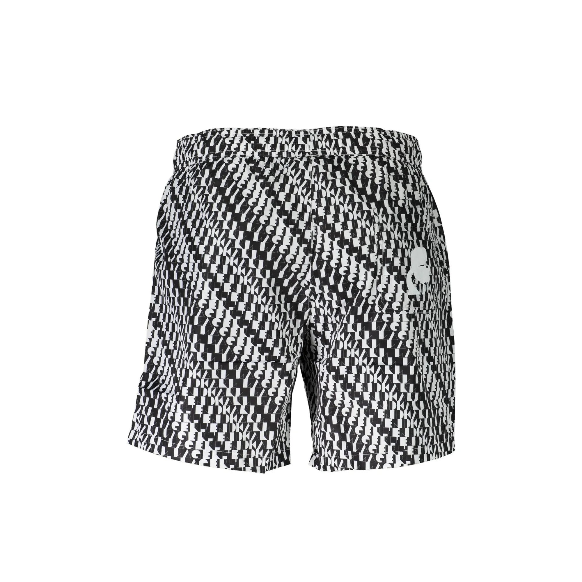 Karl Lagerfeld Beachwear Costume da Mare Uomo Bianco Logo - vista 2