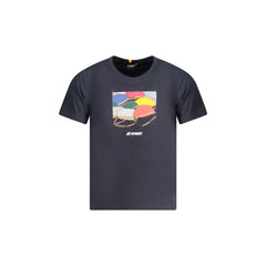 K-Way T-Shirt Maniche Corte Bambino Blu Stampa Logo